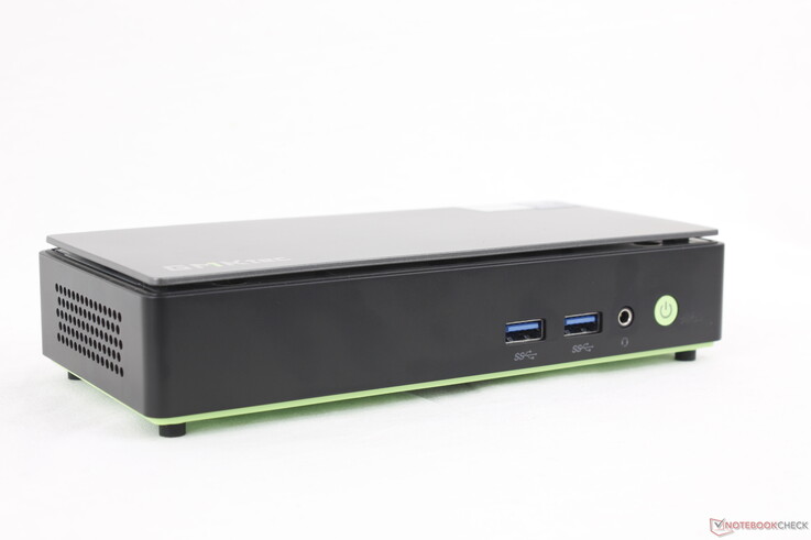 Front: 2x USB-A 3.2 Gen. 2, 3.5 mm combo, Power button