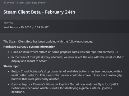 The recent Steam Client Beta update should have a positive effect on future survey results.
