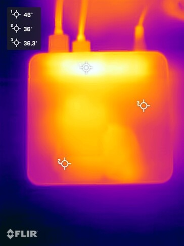 GMKtec NucBoc M3 Ultra during stress test (top side)