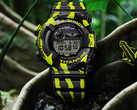 The Casio Frogman GW-8200TPF-1JR "Poison Dart" (pictured) against a forest background. (Image source: Casio Japan)