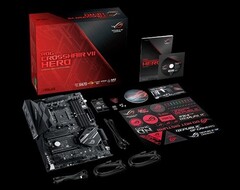 Asus&#039;s ROG Crosshair VII Hero motherboard is based on the AMD X470 platform. (Source: Asus)