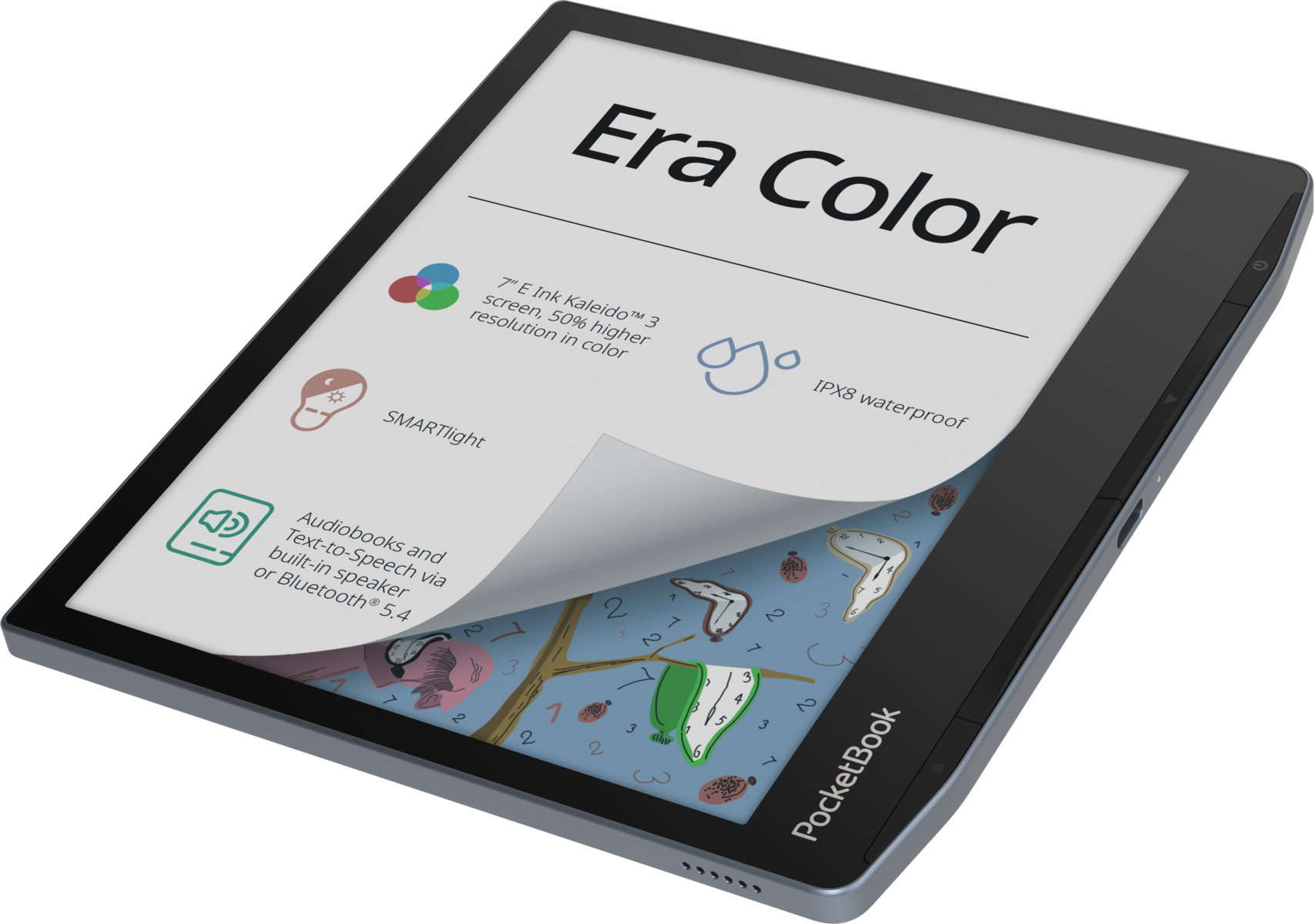 New ebook reader with color display, audiobook support and texttospeech PocketBook Era Color