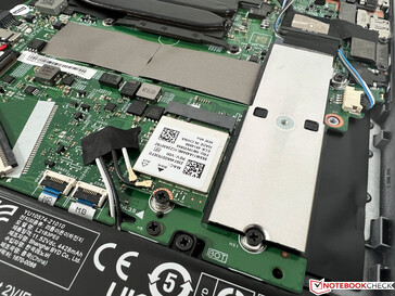 Wi-Fi module and M.2 SSD can be swapped.