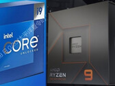 The Intel Core i9-13900K and AMD Ryzen 9 7950X are the cream of the current processor crop. (Image source: Intel (VideoCardz)/AMD - edited)