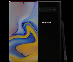 The concept Samsung Galaxy Note 10 phablet's selfie-camera hole sticks out like a sore thumb. (Source: Concept Creator)
