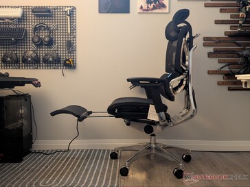 Optional footrest extended to max length.