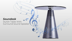 The Soundesk wireless speaker table. (Source: Coolgeek)