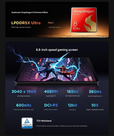 SoC, RAM, storage, and display details of Lenovo Legion Y700 4th generation (Image source: Lenovo - machine translated)