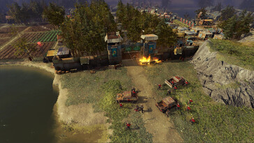 An image showing a battle in Surviving the Aftermath.
