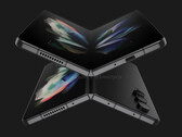 The Galaxy Z Fold4 is expected to arrive in the autumn. (Image source: @OnLeaks & Smartprix)