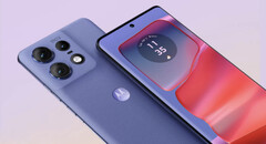 Motorola will sell the Edge 50 Pro in three colour options, including this purple vegan leather finish. (Image source: Motorola)