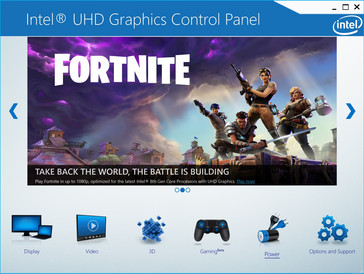 Main Intel HD Graphics Control Panel menu