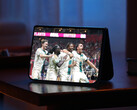 The iPhone Duo in flexible viewing mode.