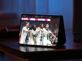 The iPhone Duo in flexible viewing mode.