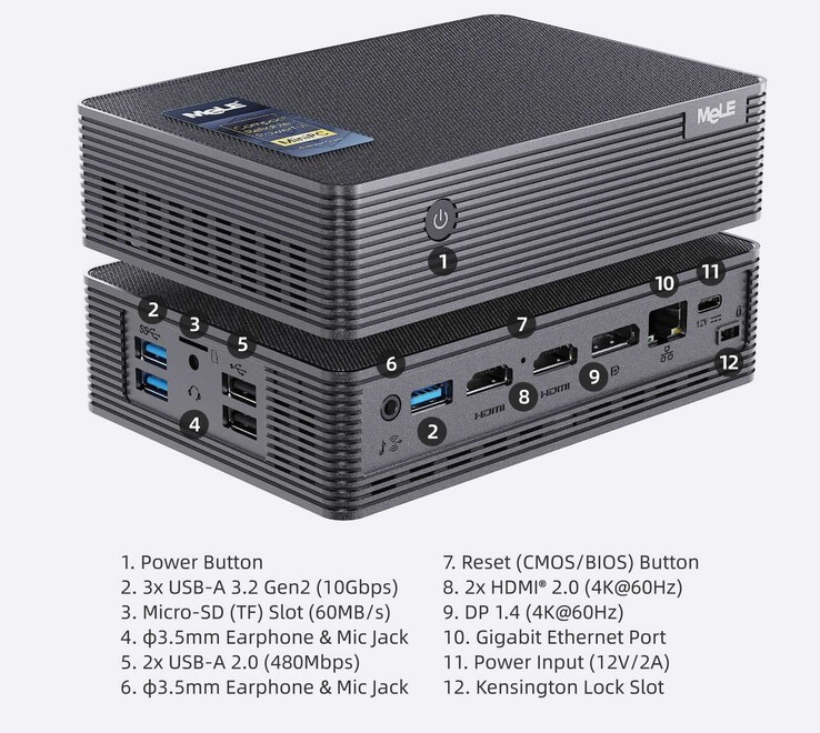 MeLE Quite HD sports a healthy array of ports.