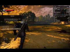 The Witcher 3 running on macOS 26 Tahoe via Crossover and Game Porting Toolkit 3.0 on a MacBook Pro M1 Max. (Image source: Blendlogic Tech on YouTube)