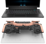 Alienware x15 R2 - Cryo-tech cooling system. (Image Source: Dell)