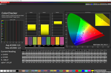 Mixed colors (adjusted settings, target color space: DCI-P3)