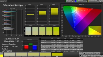 Color saturation (target color space: sRGB, profile: Standard)