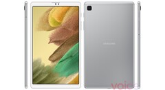 Galaxy Tab A7 Lite renders: now in silver. (Source: Voice)