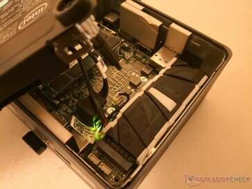 The full drive just barely fits into our Intel NUC