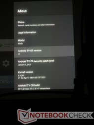 The Mogo 2 Pro runs on Android 11 and has received a few updates over my testing period. (This projector is running the out-of-the-box version of Android TV 11 in this photo.)