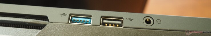 Left: USB-A 3.2 Gen 1, USB 2.0, 3.5 mm combo audio jack
