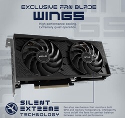 KFA2 GeForce RTX 4060 1-Click OC 2X uses two 92-millimeter fans (Source: KFA2)