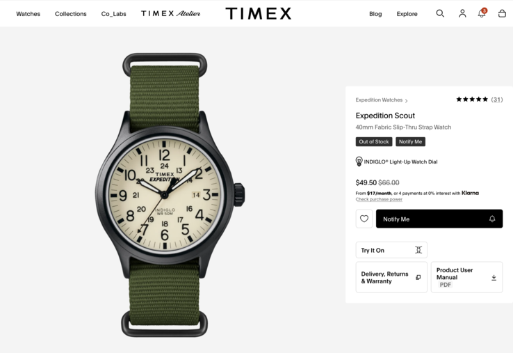 This Timex Expedition Scout model, for instance, is priced at $50. Too bad it's out of stock, though.