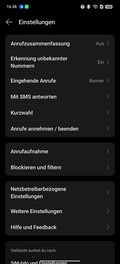 Phone settings