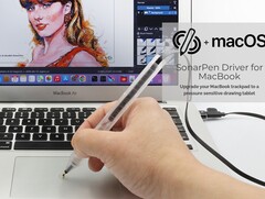 The SonarPen Driver turns a MacBook&#039;s touchpad into a drawing tablet that works with a SonarPen stylus. (Image source: SonarPen)