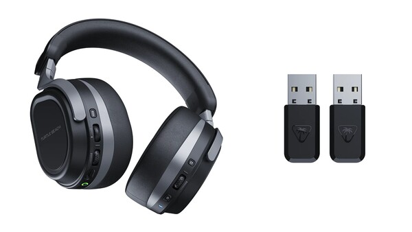The Turtle Beach Stealth 700 (Gen 3) comes with two USB wireless transmitters. (Image source: Turtle Beach - edited)