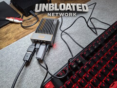 Connected Zimaboard with a boot stick next to a keyboard