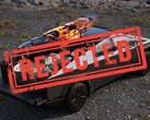 Cybertruck gets rejected for coverage(Image Source: Tesla with edits)