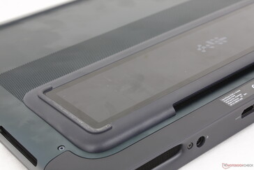 Unique Gorilla Glass viewing window on the underside where most other laptops simply have ventilation grilles