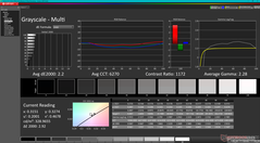 Grayscale before calibration (vs. P3)