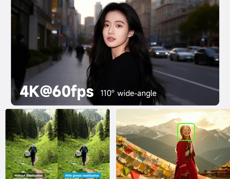 The Feiyu Pocket 4 can record video at up to 4K/60fps.