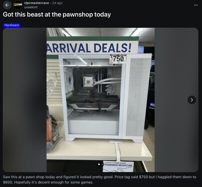 u/uneektnt scored a stunning deal at a pawn shop. (Image source: uneektnt via Reddit)