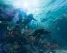GTA 6 underwater exploration with characters in diving gear and wildlife. (Image source: Rockstar)
