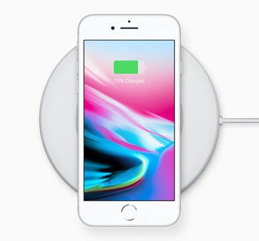 iPhone 8 with charging dock (Source: Apple)