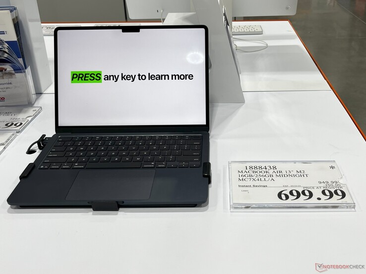 The M2 MacBook Air 13 is also available in store at Costco, but not for long. (Image source: own)