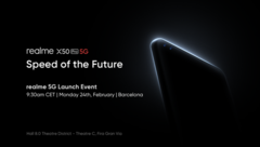The Realme X50 Pro 5G will be launched during an online event on February 24. (Image Source: Realme) The Realme X50 Pro 5G will be launched during an online event on February 24. (Image Source: Realme)