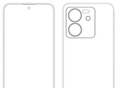An alleged sketch of the Redmi K60 Ultra. (Image source: Digital Chat Station)