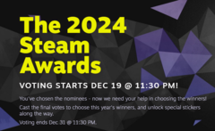 Results for The 2024 Steam Awards have been announced (image source: Valve)