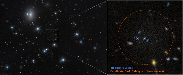 An image showing the location of Candidate Dark Galaxy-2