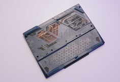 The MSI Cyborg 14's chassis sports a unique translucent design