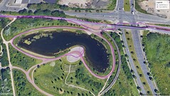 GNSS test trip: route around a lake