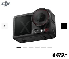 The DJI Action 5 Pro will feature a 40MP f/2.8 lens with a 155-degree FOV. (Image source: @JasperEllens on X/Twitter)