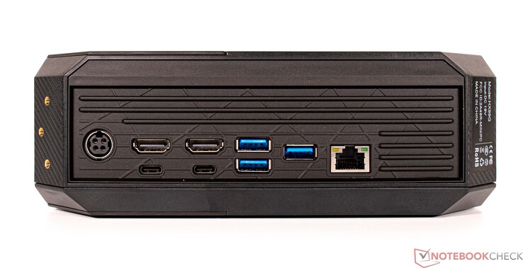 Back: power, 2x HDMI, 2x USB4, 3x USB 3.2 Gen1 Type-A, RJ45