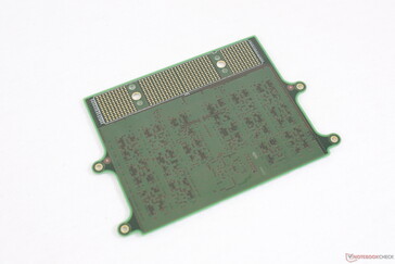 Back side of a 128 GB CAMM module. It's possible to add more DRAM ICs on the back if required